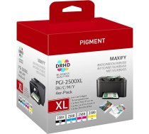 4 vienību iepakojums 2500XL, kas ir saderīgs ar Canon PGI-2500XL PGI 2500 multipakas printeru kasetnēm (zila, sarkana, dzeltena, melna) priekš Canon Maxify MB5150 MB5050 MB5155 MB5300 MB5350 MB5450 MB5455 iB4050 iB4150