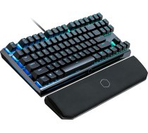 Cooler Master MasterKeys MK730 - Mehāniskā kompakta RGB spēļu tastatūra bez ciparu tastatūras, matēta alumīnija korpuss, noņemams magnētiskais plaukstas balsts, vācu izkārtojums, Cherry MX Red