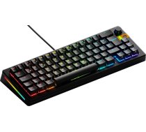 Glorious Gaming GMMK 3 HE: Atslēgu pastiprinātājs, Effet Hall, pulsēšanas taux de polling 8K, slēdži MX un magnētiskie (karstā nomaiņa), atslēgu stiprums 65%, modulārie savienojumi, dubultie PBT vāciņi, QWERTZ stiprinājums - melns