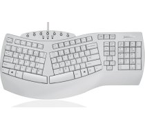 Perixx PERIBOARD-512W Perixx PERIBOARD-512 Ergonomiska dalīta tastatūra - dabīgs ergonomisks dizains - balta - lielgabarīta izmērs 48 x 24 x 4 cm, ASV angļu izkārtojums