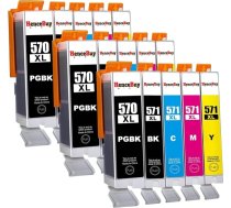 PGI-570 CLI-571 printeru kasetnes saderīgas ar Canon PGI 570XL CLI 571XL kasetnēm priekš PIXMA TS5050 MG5750 TS5055 MG6850 MG6852 TS5051 TS6050 MG5752 MG7750 MG688 551 TS55053 TS8050 (Pack