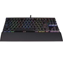 Corsair K65 Rapidfire RGB mehāniskā spēļu tastatūra (Cherry MX ātrgaitas slēdži, daudzkrāsains RGB fona apgaismojums, dizains bez desmit taustiņiem, noņemams plaukstas balsts, Latvija)