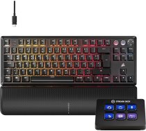 Corsair K70 PRO TKL + Elgato Stream Deck Mini komplektā - mehāniskā vadu beztīklu spēļu tastatūra ar studijas kontrolieri Zoom, Teams, PowerPoint, MS Office u.c., saderīga ar PC/Mac