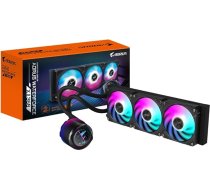 GIGABYTE Aorus Waterforce X II 360 AIO CPU dzesētājs - 3 x 120 mm ARGB ventilators, pilnkrāsains LCD displejs, Daisy Chain, saderīgs ar Intel LGA 1851 un AMD AM5