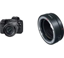 Canon EOS RP sistēmas kamera ar objektīvu RF 24-105 mm F4-7.1 is STM, melns un bajoneta adapteris EF-EOS R 2971C005 Melns