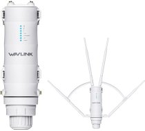WAVLINK AC1200 āra WiFi retranslators, āra WiFi paplašinātājs ar Ethernet barošanu, IP65 ūdensizturīgs, Gigabit RJ45, MU-MIMO, 4 x 7dBi antenas 100M ārā