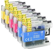 LC223 223XL kasetnes, kas saderīgas ar Brother 223, saderīgas ar DCP-J4120DW MFC-J4420DW MFC-J4620DW MFC-J4620DW MFC-J4625DW MFC-J480DW MFC-J5320DW DCP-J562DW MFC-J5620DW MFC-J5625DW (iepakojums 6)