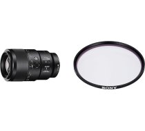 Sony SEL-90M28G G makro objektīvs ar fiksēto fokusa attālumu 90 mm F2.8 pilna formāta melns + Sony VF-62MPAM Carl Zeiss T MC aizsargfiltrs
