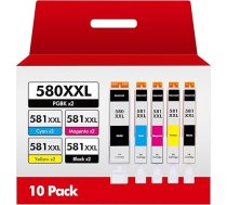 580 581 Multipack XXL saderīgs ar Canon printeru kasetnēm 580 581 PGBK PGI-580 CLI-581 TR8550 printeru kasetnēm TS6350a TS705 TS6300 TS6250 TS9550 TS6350 TS6350 TS6251 TS700 TS615 0 TS8350 (Iepakojumā ir