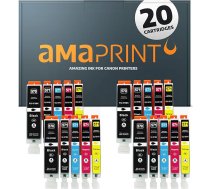 Amaprint 20 XL kasetnes, kas saderīgas ar Canon PGI 570 CLI 571, kas paredzētas Pixma MG5700 MG5750 MG5751 MG5752 MG5753 MG6850 MG6851 MG6852 MG6853 TS5000 TS5050 TS500 TS5050 TS500 TS500 TS500 TS500 TS500 TS500 TS500