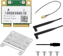 Waveshare Wireless MINIPCIE AX200 NIC, saderīgs ar Linux, Windows 10/11, gigabitu divjoslu Wi-Fi 6, 802.11AX standarts, Bluetooth 5.2