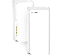 Tenda Nova MX21 Pro Wi-Fi 6E Mesh WLAN sistēma - AXE5700 Tri-Band (atbalsta 6G frekvenču joslu) - Aizstāj maršrutētāju un retranslatoru - Ieteicams mājokļiem ar 2-3 guļamistabām - App Control - Komplektā 2 gab.