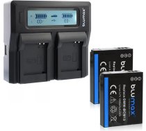 Blumax 2 x akumulators Panasonic DMW-BCM13 / DMW-BCM13-E 1200 mAh + duālais lādētājs, kas saderīgs ar Lumix DMC sērijas TZ40-TZ41-TZ55-TZ56-TZ58-TZ60-TZ61-TZ70-TZ71 | ZS30-ZS40 | TS5 | FT5