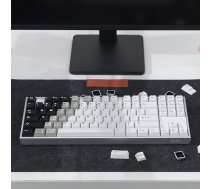 Melns, balts, balts gradienta taustiņu komplekts, Cherry Profile Doubleshot Custom Keycaps, 121 taustiņš Cherry MX Gateron Kailh Box Switches mehāniskās spēļu tastatūrai