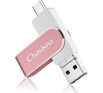 64 GB USB zibatmiņas karte iphone 3-in-1 ārējā zibatmiņas karte i phone, i-Pad, PC, Android, 1 tālruņa zibatmiņas karte fotogrāfijām un video ar iOS un Android, Typ-C.