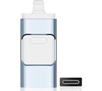 USB zibatmiņas karte 256 GB, MFi sertificēta 4 in 1 atmiņas karte iPhone/iPad/Android/PC, zibatmiņas disks ar Plug and Play dublējumu fotogrāfijām un video, ātra pārsūtīšana