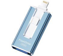USB zibatmiņas zibatmiņas diskdziņš 256 GB 4 in 1, MFi sertificēts, saderīgs ar iPhone, Android, planšetdatoriem un datoriem, USB C zibatmiņas disks, ātrgaitas USB 3.0 pildspalva, atmiņas paplašināšana fotogrāfijām, dokumentiem un video, zi