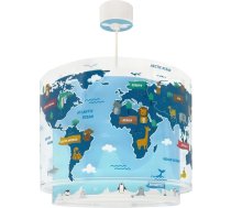 Dalber bērnu lampas piekaramais gaismeklis Kids World Map Planet Earth 40672 E27 zils