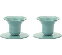 Kunstindustrien® Zvaniņveida svečturs, koniska sveča, pieejams 16 krāsās, minimālisma stila dzelzs svečturs, svečturs svecēm ar diametru 21–23 mm, 2 gab. komplekts (tirkīza krāsā)