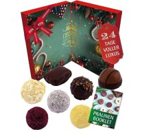 Hallingers Genuss Manufaktur vegānu šokolādes Adventes kalendārs ar un bez alkohola – 24 roku darbi vegānu šokolādes konfektes no augstākās kvalitātes kakao – saldumu dāvana pieaugušajiem – Ziemassvētku kalendārs 2025