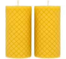 Danilovo 100 % bišu vaska stearīnas sveces – augstākās kvalitātes bišu vaska sveces, grezns aksesuārs mājīgai mājai (2 gab. iepakojumā, 5 x 10 cm, degšanas laiks 20 stundas)