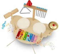 Bungu komplekts bērniem, koka Montessori bērnu bungu komplekts, mūzikas instrumenti ar ksilofonu, dāvana 3, 4, 5, 6 gadus veciem zēniem un meitenēm