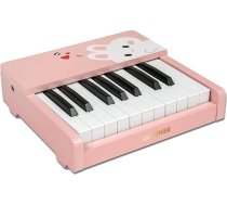 Bērnu klavieru klaviatūra, 18 taustiņu digitālās klavieres bērniem, mini mūzikas izglītojošs instruments, koka rotaļlieta maziem bērniem, meitenēm, zēniem (rozā)