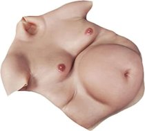 Mākslīgais viltus vēders Silikona reālistisks tauku tērps Ziemassvētku ballītei Cosplay fotogrāfijai Aktiera uzstāšanās