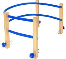 Davos koka ragavas 110 cm saliekamās bērnu ragavas, augstākās kvalitātes koka ragavas no dižskābarža koka, saliekamās ragavas ar atzveltni (modelis 24/25)