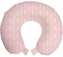 ABAKUHAUS Ziedu ceļojuma spilvens kakla atbalstam, 2 gab. komplekts, Vintage Damask Home putu ceļojuma preces lidmašīnām un automašīnām, 30 x 30 cm, gaiši rozā un balts