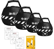 Elite Sports Kettlebell Sandbag – izturīga smilšu maisa soma krustu treniņiem, spēka treniņiem, funkcionālajai fitnesa, regulējama svara, izturīgs treniņu aprīkojums mājām un sporta zālei