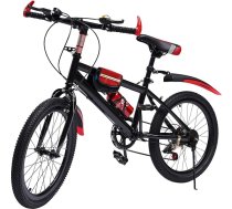20 collu bērnu velosipēds, kalnu velosipēds zēniem un meitenēm, velosipēds bērniem ar ūdens kausa turētāju un dubļusargiem, bērnu velosipēds ar regulējamu augstumu