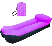 pistro Pūšamais guļamais dīvāns Lazy Air matracis Āra kempinga dīvāns pieaugušajiem Pikniks 86,61 x 27,56 x 23,62 collas - violets