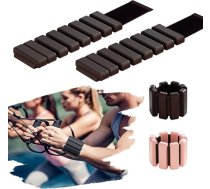 Sieviešu plaukstas un potīšu svari, Pilates svari, pārnēsājami, spēcīgi roku un kāju svari, 0,9 kg (katrs 0,5 kg), regulējami svari skriešanai, pastaigām, jogai, dejām, fitnesa zālei