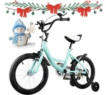 16 collu bērnu velosipēds zēniem un meitenēm vecumā no 5 līdz 8 gadiem, iesācējiem, augstuma regulējams velosipēds ar stabilizatoriem, velosipēdi, oglekļa tērauda sakausējuma bērnu velosipēdi
