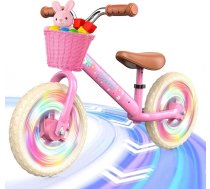HappyGoLucky līdzsvara velosipēds 2–5 gadus veciem bērniem, bērnu pastaigu velosipēds – viegli riteņi / augstuma regulēšana / pīts grozs, rotaļlieta 2–5 gadus veciem meitenēm, bērnu rotaļlieta āra aktivitātēm