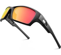Fast Glasses Rave, velosipēdu brilles vīriešiem un sievietēm Sporta saulesbrilles TR90 Ultralight Sporta brilles Polarizētas ar regulējamiem deguna spilventiņiem un ausu daļām UV400 Skriešanas brilles makšķerēšanai Ceļu velosipēds