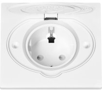 Hermētiska kontaktligzda, IP44, 1x2P+Z(Schuko), balta
