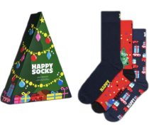 Augstas zeķes 3 komplekti Ziemassvētku komplekts Happy Socks - P001739 / 41-46
