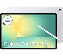 Samsung Galaxy S10 FE+ AI planšetdators, Android planšetdators, 128 GB atmiņa, 8 GB RAM, 33,28 cm / 13,1 collu displejs, iekļauts S Pen, Wi-Fi, ilgs akumulatora darbības laiks, sudraba krāsā