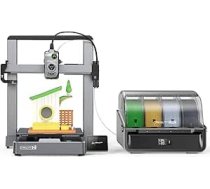 Creality Hi Combo 3D printeris ar 16 krāsu CFS sistēmu, 500 mm/s maksimālais ātrums, automātiska izlīdzināšana un filamentu noteikšana, 95% jau samontēts, metāla korpuss, 260 x 260 x 300 mm