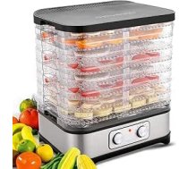 Pārtikas dehidrators 8 līmeņu pārtikas žāvēšanas ierīce Augļu dārzeņu dehidrators 400W ar taimeri 72H un regulējamu temperatūru Mehāniski iestatāms BPA bezmaksas