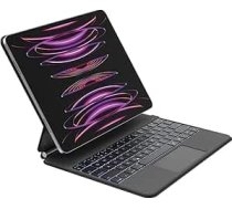 Belkin Pro Bluetooth tastatūra ar korpusu un magnētisko statīvu, iPad tastatūra, vairāku žestu vadība, Apple Pencil magnētiskais stiprinājums, QWERTZ, multimediju taustiņi iPad M4 Pro 13"