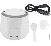 Pārnēsājams daudzfunkcionāls tvaicētājs, 1,6 l mini elektriskais katls izmantošanai kravas automašīnās, 24 V 140 W rīsu vārītājs, mazā sadzīves tehnika (balts)