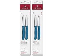 Victorinox Swiss Classic, nažu komplekts, 2 gabali, īpaši ass asmens, taisns griezums precīziem griezumiem, 8 cm, nerūsējošais tērauds, zils (2 gab.)