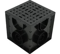 Megaa veikala pagalma notekcaurules ar sifonu A15 1,5 tonnas drenāžas teknes pagalma izlietne 250 x 250 x 250 mm (plastmasas)