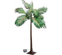 3 Pagen Saules dekoratīvā palma dārzam, Gaismas koks Palma 129 cm ar 120 LED diodēm, silti balta, XL Saules gaismas koks, dārza rotājums, saules enerģijas avots, izturīgs pret laikapstākļiem, saules dārza apgaismojums
