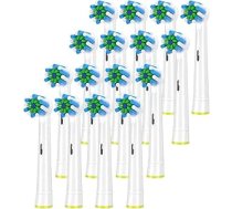 12/16 Stück EB50 Cross Action Ersatzbürstenköpfe, Kompatibel Mit Oral B D12 D16 D100 3757 3709 Pro3 Pro1max Elektrische Zahnbürste(16black)