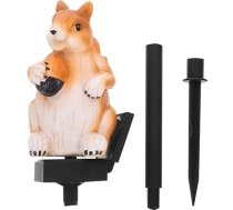 2 Stück LED Gartenleuchten Eichhörnchen Acryl mit Erdspieß Außen Nachtlicht für Terrasse Rasen Gartendekoration