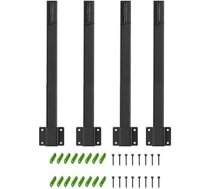 String Hanging Light Poles Metāla virtenes Lights Mounting Poles Set āra apgaismojums Post Mountings Kit Dārza String Light Mounting System ar Clip Holder Hooks for Outdoor Patio Wall Fence